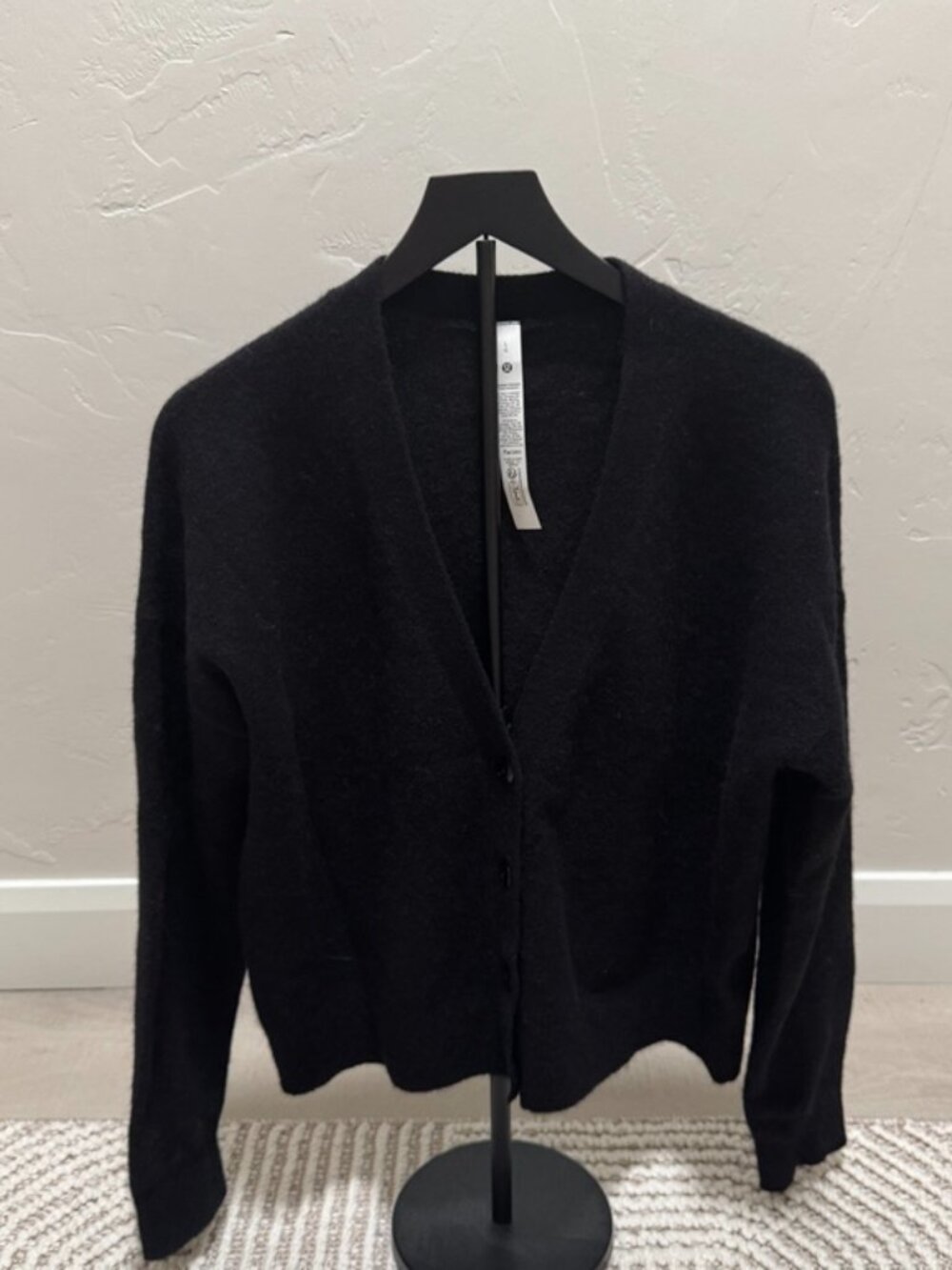 Lululemon Black Wool Blend Cardigan Size L